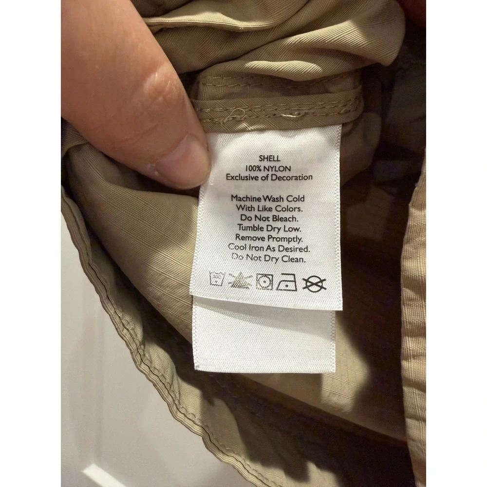 Eddie Bauer Travex Utility Fishing Vest Mens Large Khaki Travel Hiking Zip